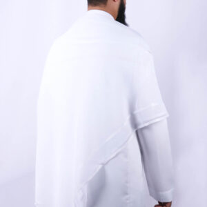 Men's Shemagh Ghutra White Patterned