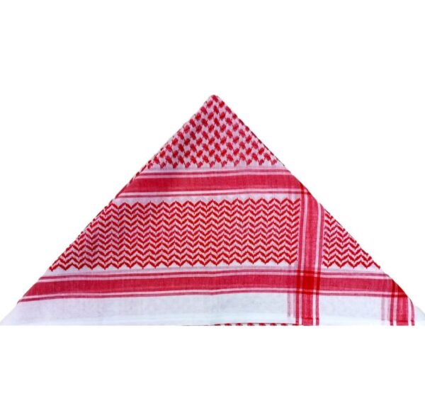 Men's Shemagh/Ghutra Red and White Patterned - Image 4